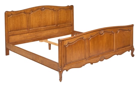 French Provincial Carved Bed Frame