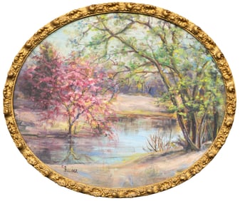 Emily Dillard, Landscape with Redbud