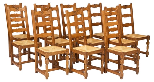Set of (12) French Provincial Chairs