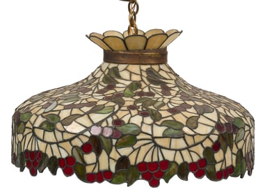 Slag Glass Chandelier
