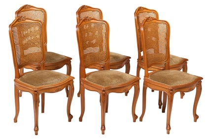 Set of (6) Cane Chairs