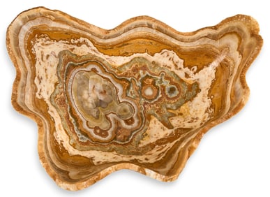 Rustic Multicolored Onyx Bowl
