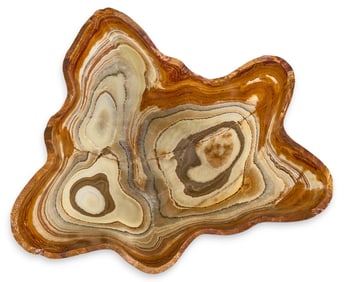 Green and Brown Onyx Bowl