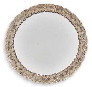 Sterling Silver Repousse Hand Mirror