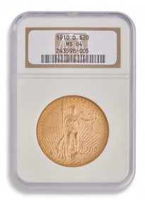 1910 $20 St. Gaudens Gold Eagle Coin