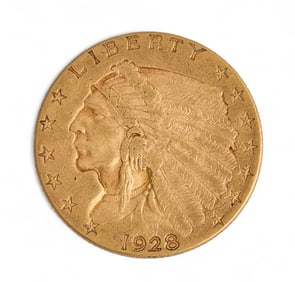 1928 $2 1/2 Gold Coin