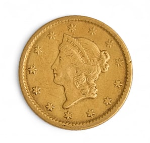 1851 Liberty Head $1 Gold Coin