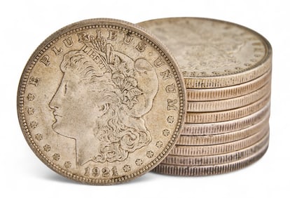 (10) Morgan Silver Dollars