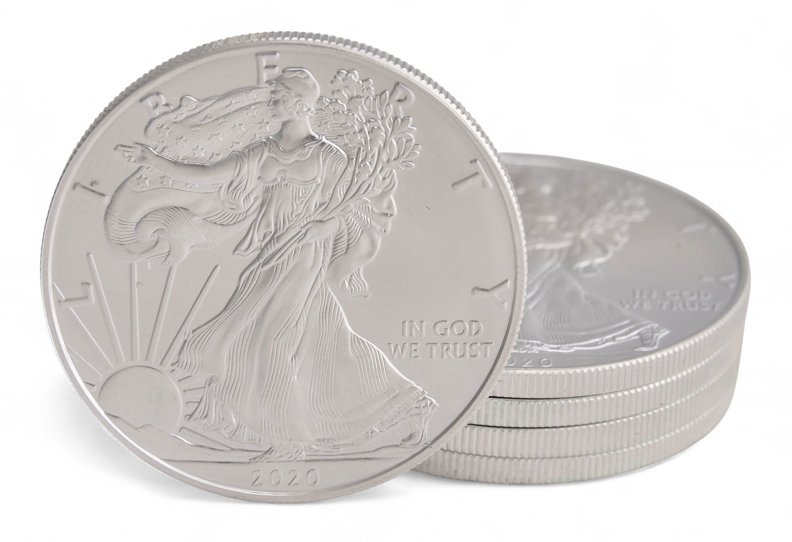 (5) American Silver Eagle Coins (1 of 3)