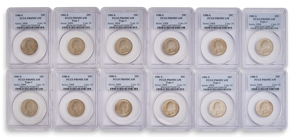 (12) Graded Washington Quarters
