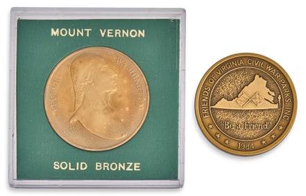 Civil War and George Washington Bronze Commemorative Medals