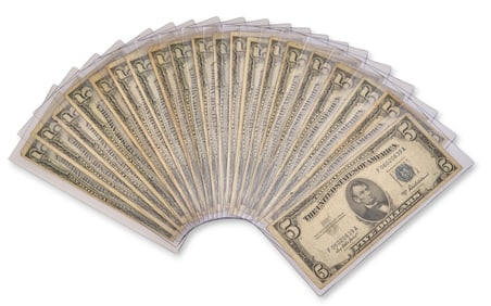 (20) $5 Silver Certificates