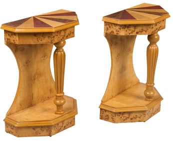 Pair of Art Moderne Style Side Tables
