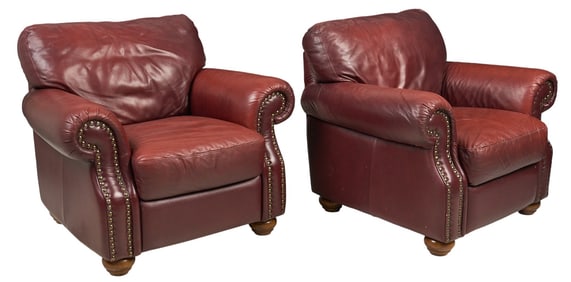 Pair of Leather Armchairs