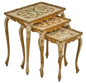 (3) Florentine Nesting Tables