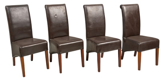 Set of (4) Leather Chairs