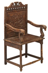 Carved Antique Armchair