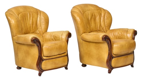 Pair of Art Nouveau Style Club Chairs