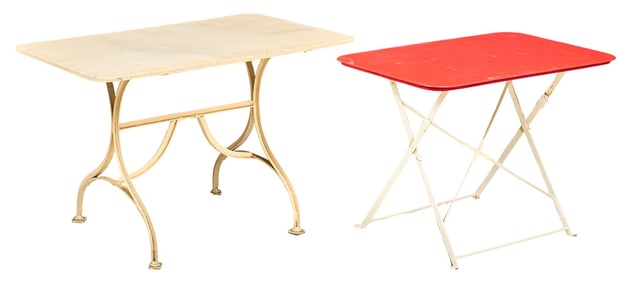 (2) Painted Metal Tables