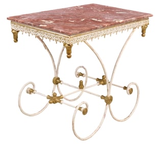 Marble Top Iron Table