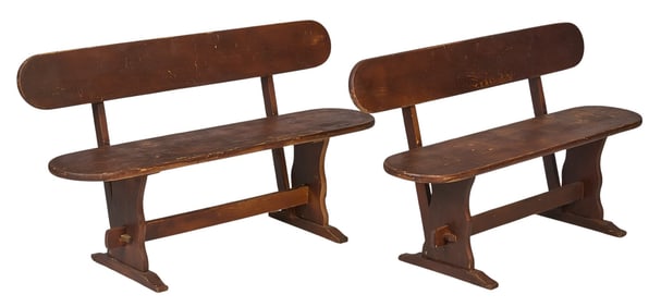 Pair of Vintage Benches
