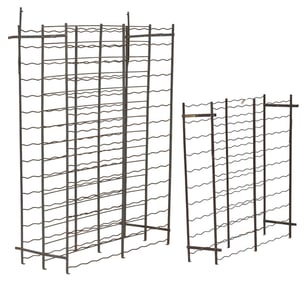(2) Vintage Metal Wine Racks