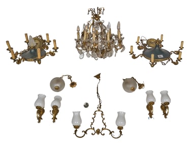 Collection of Vintage Light Fixtures