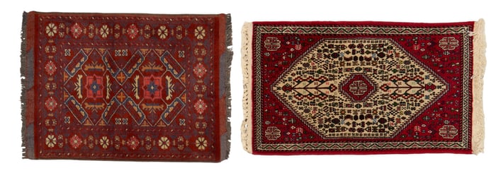 (2) Small Hand-Knotted Rugs