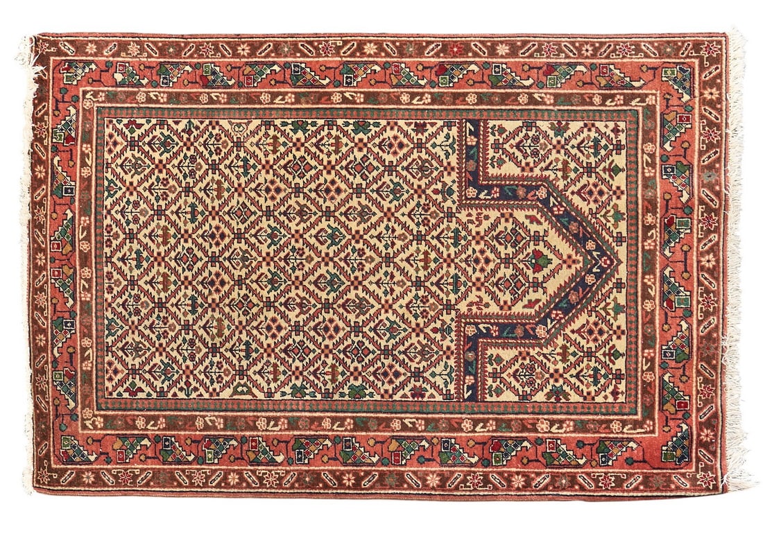 Hand-Knotted Tribal Rug, 5 ft. 1 in. x 3 ft. 5 in.: Hand-knotted tribal rug 5 ft. 1 in. x 3 ft. 5 in. Provenance: Property from a home in Houston, Texas