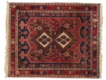 Hand-Knotted Persian Afshar Rug, 4 ft. 8 in. x 3 ft. 8 in.