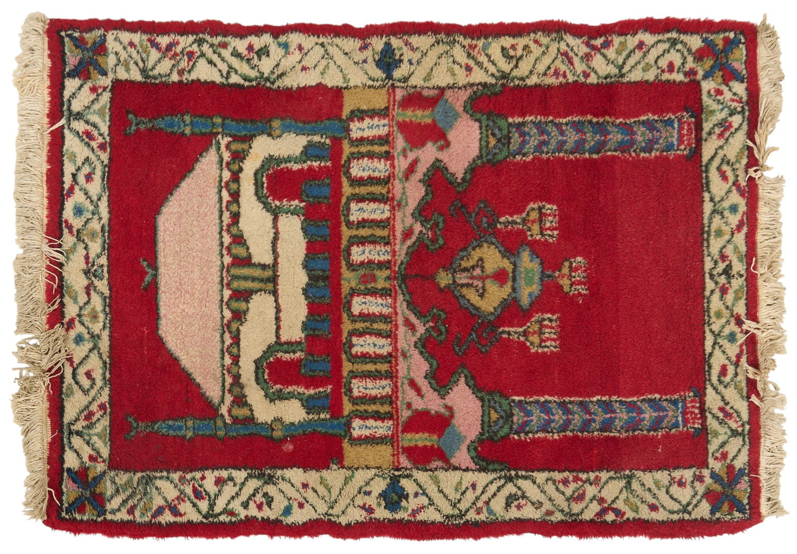 Hand-Knotted Rug, 4 ft. 2 in. x 2 ft. 9 in.: Hand-knotted rug 4 ft. 2 in. x 2 ft. 9 in. 