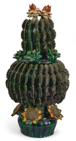 Glazed Mexican Ceramic Biznaga