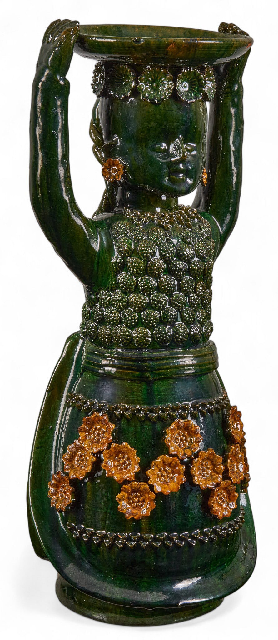 Michoacan Folk Art Figure with Dish (1 of 5)