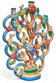 Attributed to the Castillo Familia, Tree of Life Candelabra