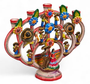 Attrib. to Castillo Familia, Musician Tree of Life Candelabra