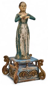 Carved Santo on Platform Base