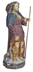 Vintage Saint Peregrine Laziosi Sculpture