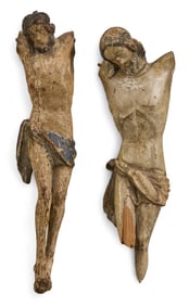 (2) Carved Christ Figures
