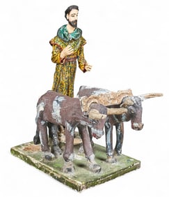 Papier-Mache Saint of Farming, and Cows