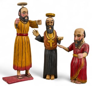 (3) Carved Religious Figures