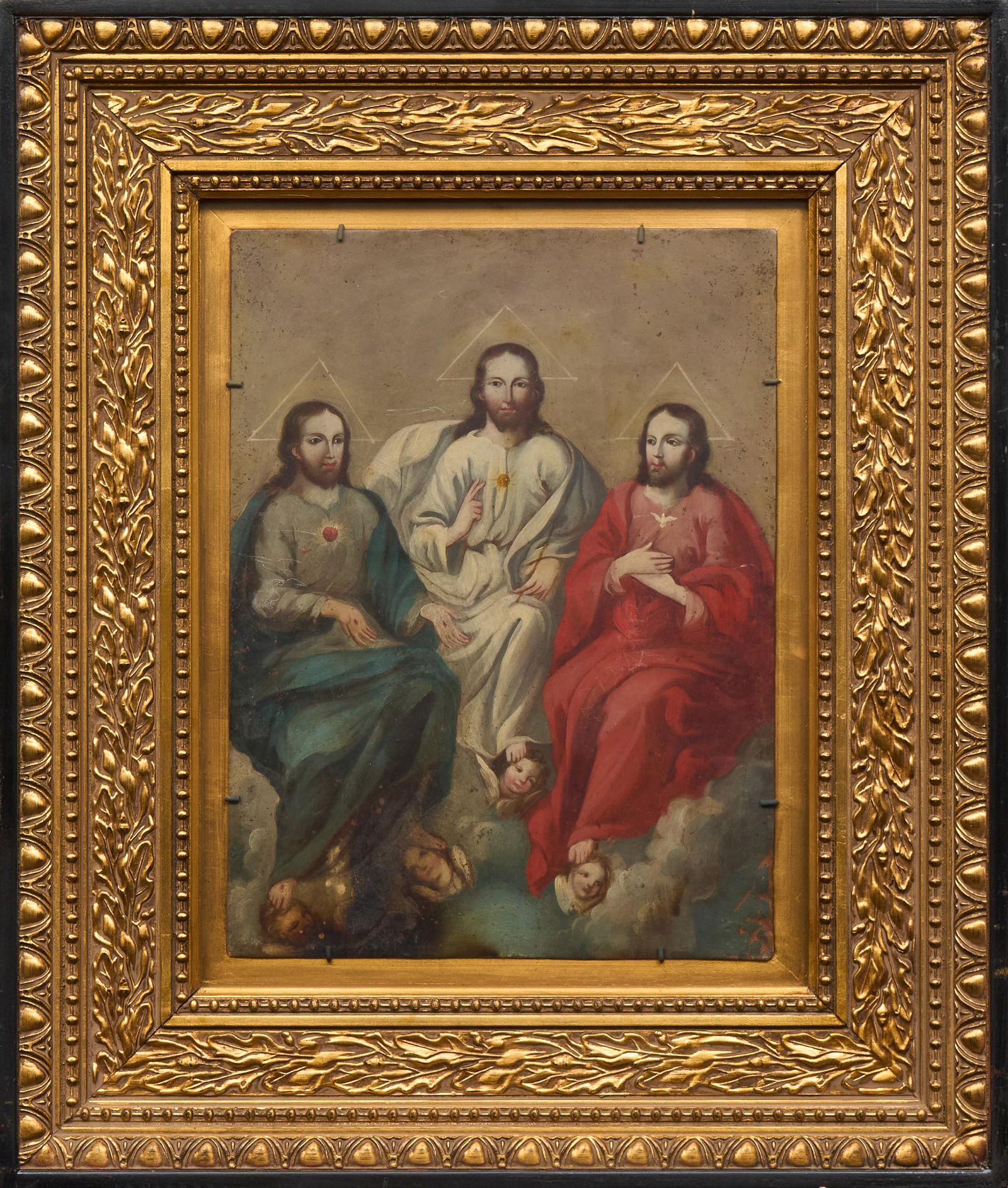 Holy Trinity, 18th C. Retablo (1 of 3)