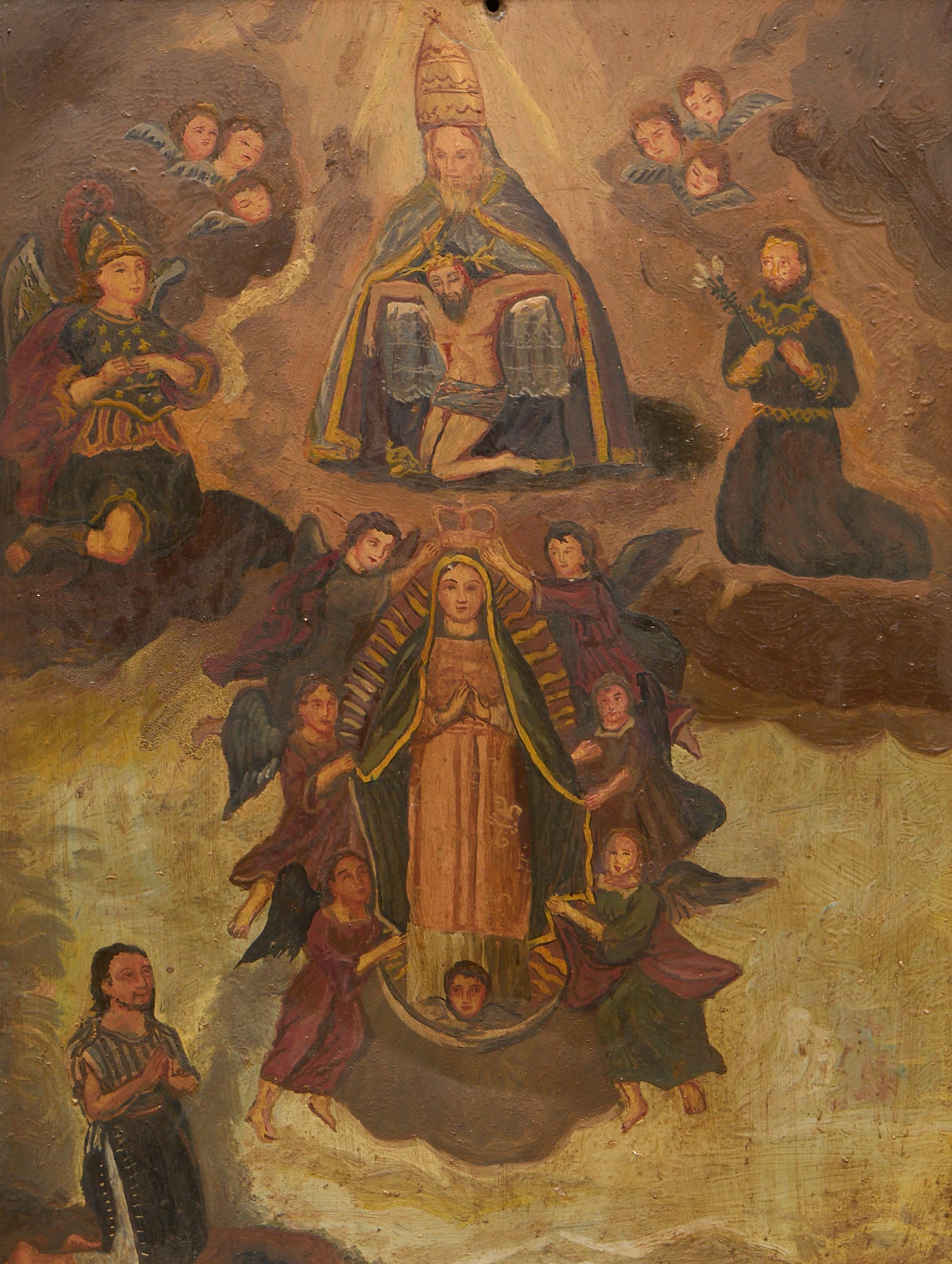 Mexican Retablo, Aparición de la Virgen de Guadalupe (1 of 3)