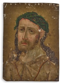 Antique Mexican Retablo, El Rostro Divino
