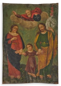Mexican Retablo, La Santísima Trinidad