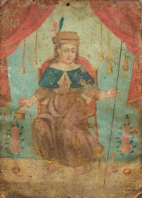 Antique Mexican Retablo, Santo Niño de Atocha