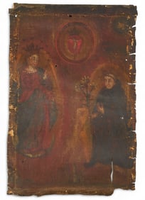Antique Unframed Religious Painting