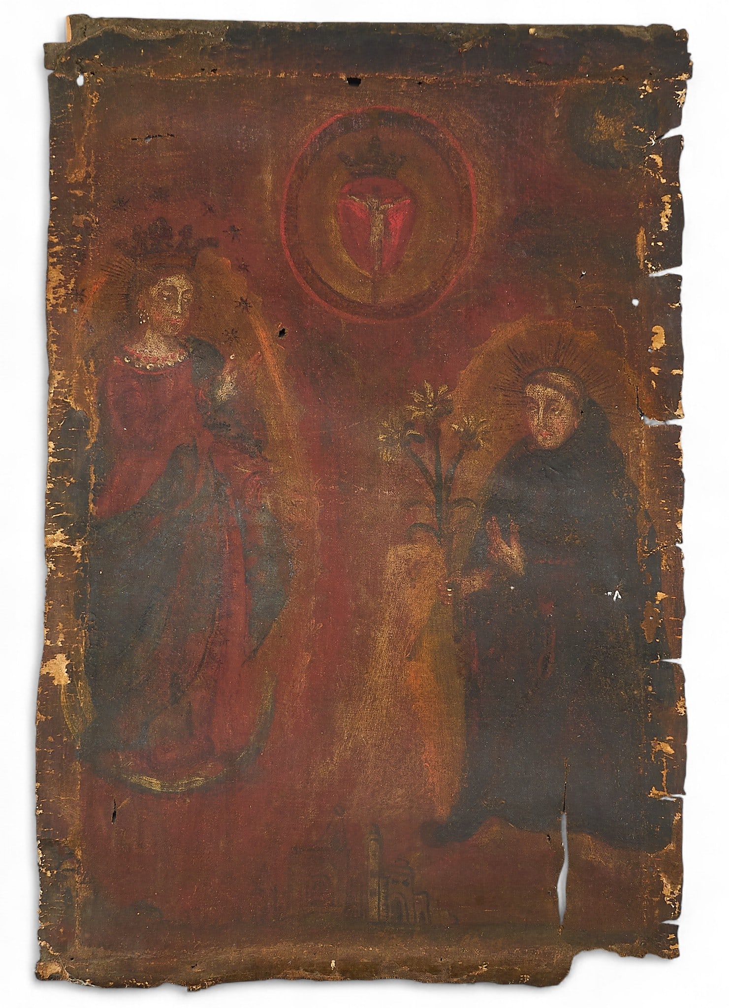 Antique Unframed Religious Painting (1 of 4)