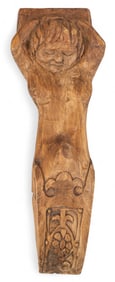 Handcarved Cherub Architectural Element