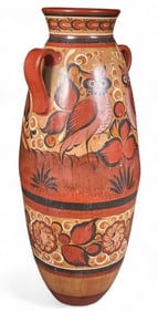 Large Tonala Urn with Owls