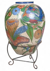 Large Tonala Olla Jardinere with Stand